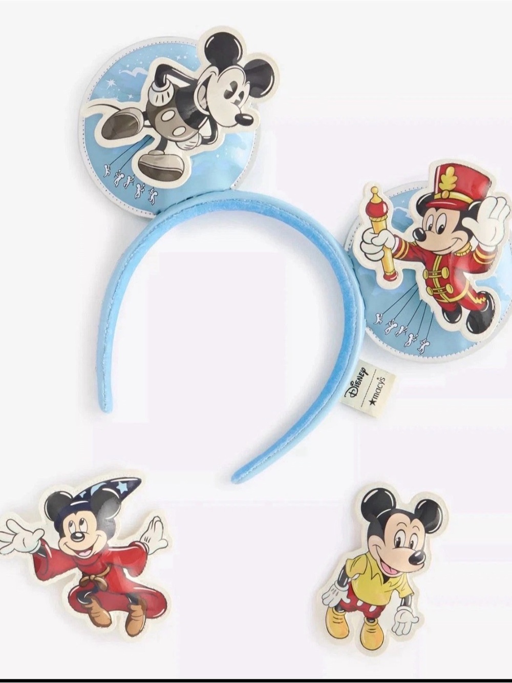 Disney Loungefly Macyβs 100th Sorcerer Mickey Interchangeable Ear Headband